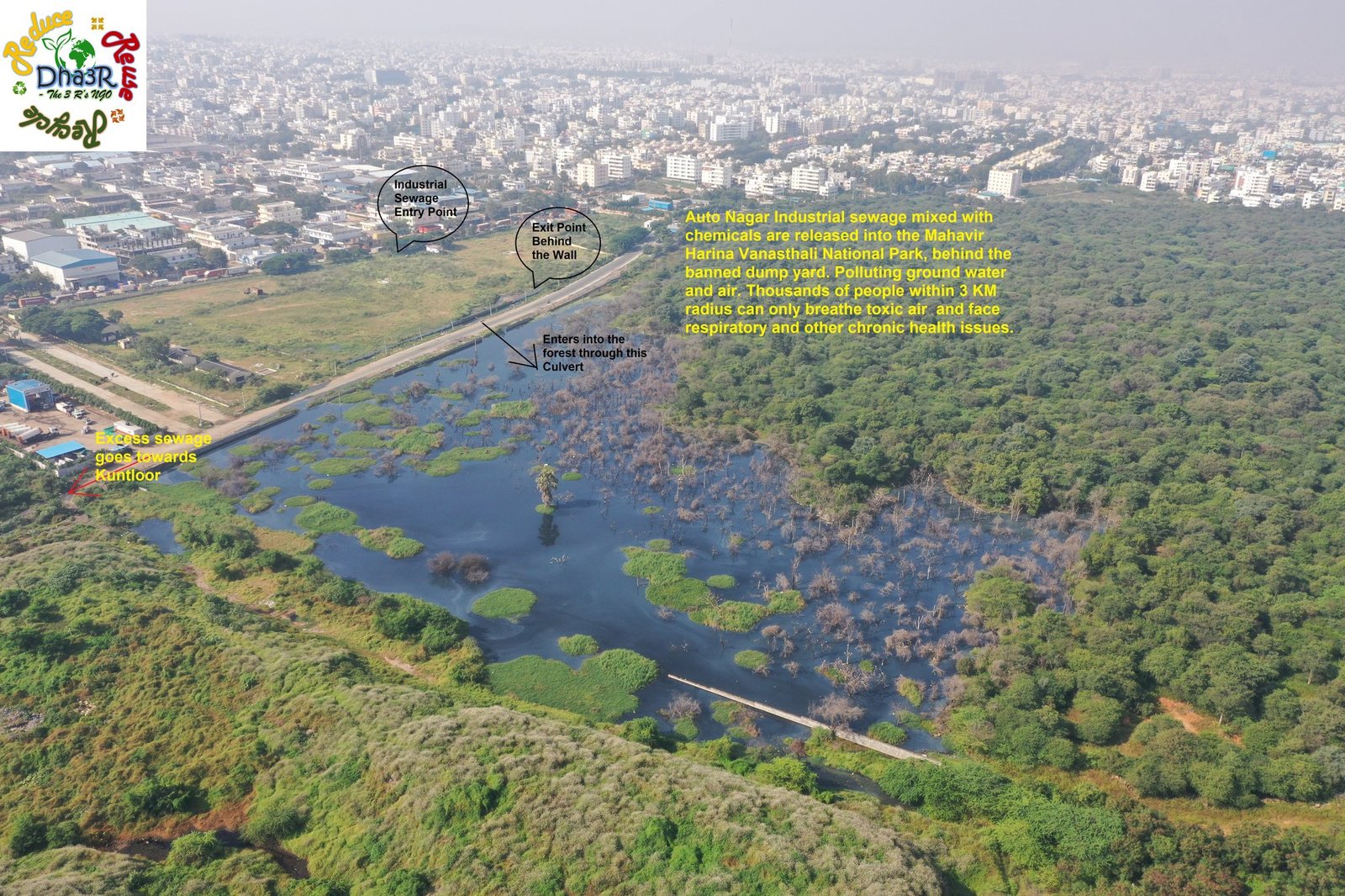 Autonagar Chemical Smell: A Tragedy of Dying Trees, Ailing Deers, Vanishing Birds, Ground Water Pollution, and Respiratory Risks for Residents Amidst Authority's Shameful Neglect