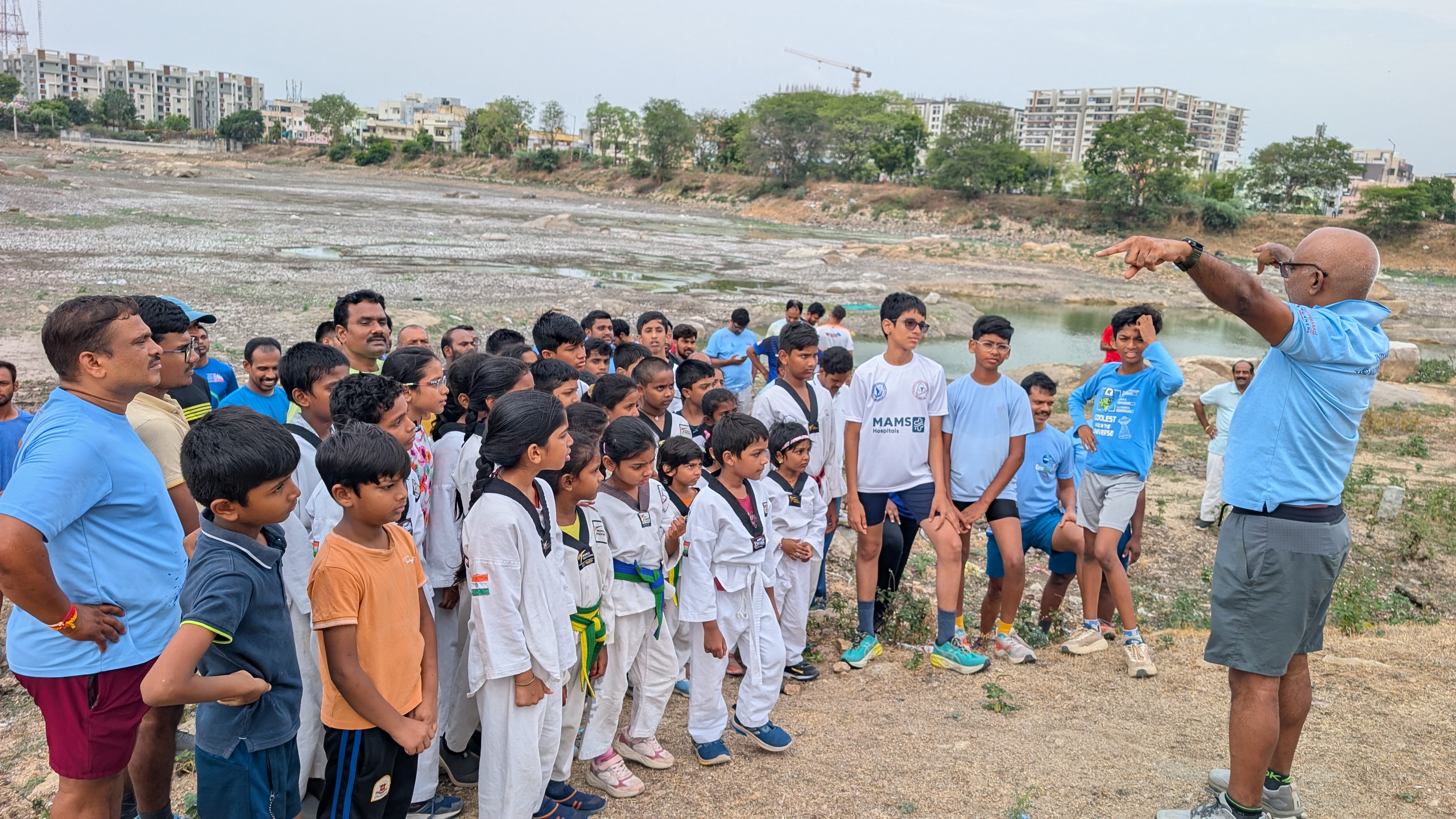 Dha3R team at lake cleanup